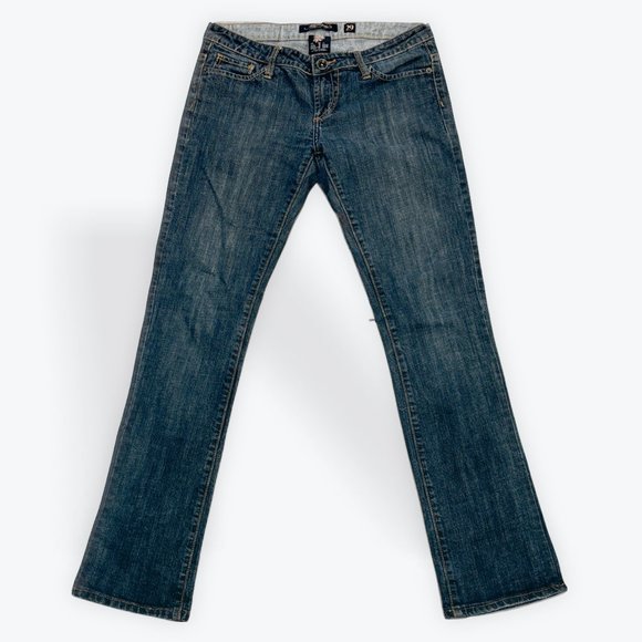 32x32 - Y2K Ed Hardy Low Rise Embroidered Straight Leg Jeans - Picture 2 of 6